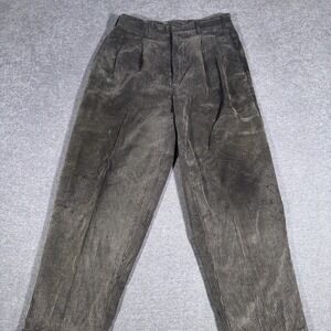 Britches Great Outdoors Mens 30x27 Brown Corduroy Cotton Pleated Pants Vintage